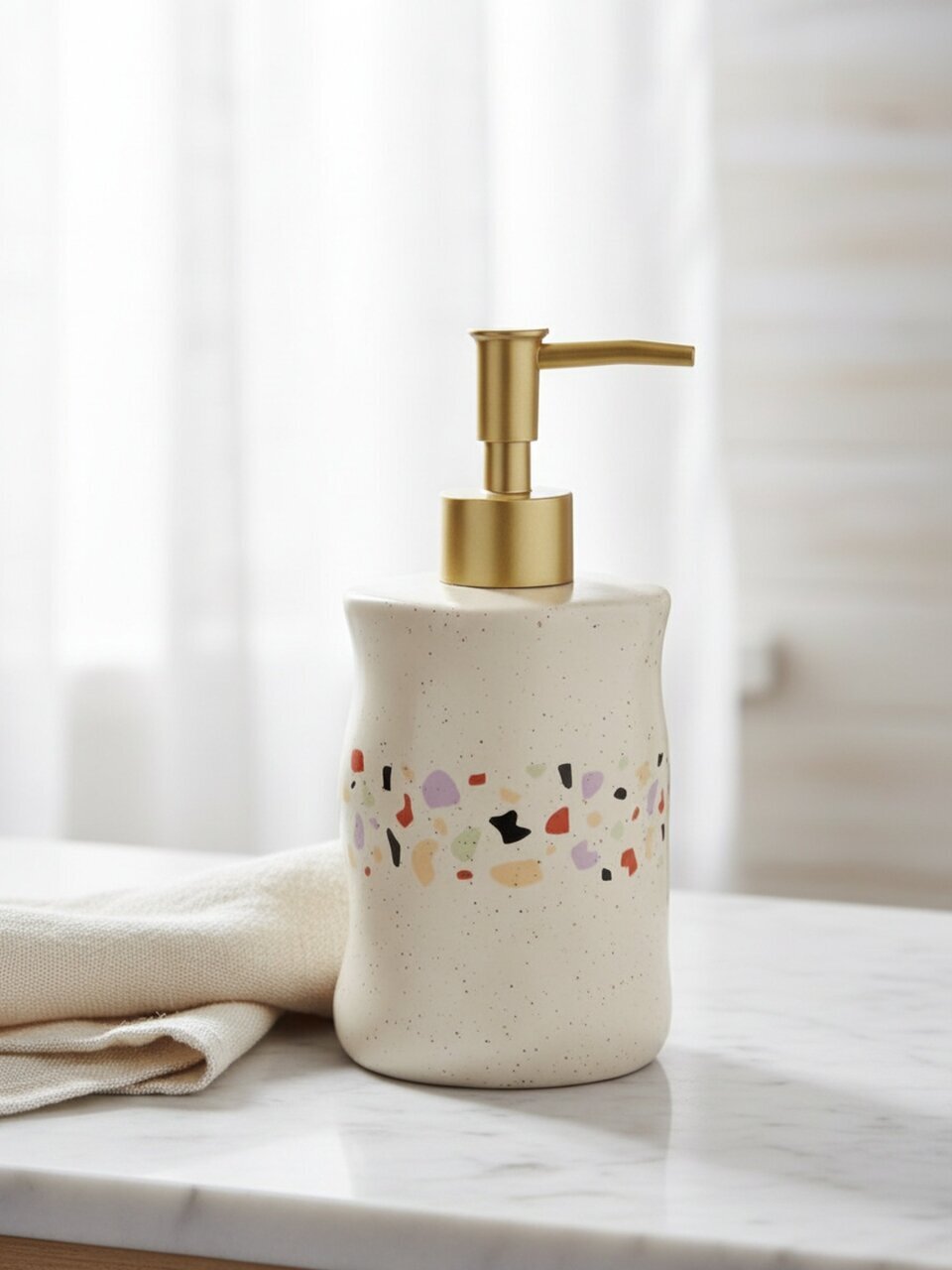 Дозатор для жидкого мыла Мозаика, керамика, 7.7x11/17 см, BCE3075AA-LD