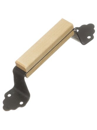 Ручка-скоба мебельная Trodos, РС 100 Пл, 820008, с деревянными накладками, металл, дерево