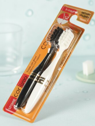 Зубная щетка Corimo, Мультикомплекс, средней жесткости, 2 шт