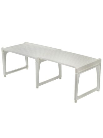 Подставка универсальная, пластик, 2 секции, 31х19.5х17 см, раздвижная, белая, Violet, Ротанг, 750206