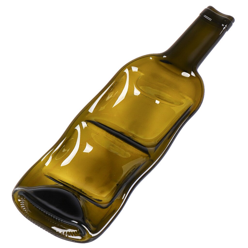 Менажница стекло, 31х11 см, 0.25 мл, 2 секции, двойная, Декостек, Винная бутылка