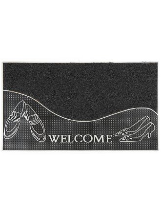 Коврик грязезащитный, 40х70 см, прямоугольный, резина, в ассортименте, Добро пожаловать травка, Y4-5166