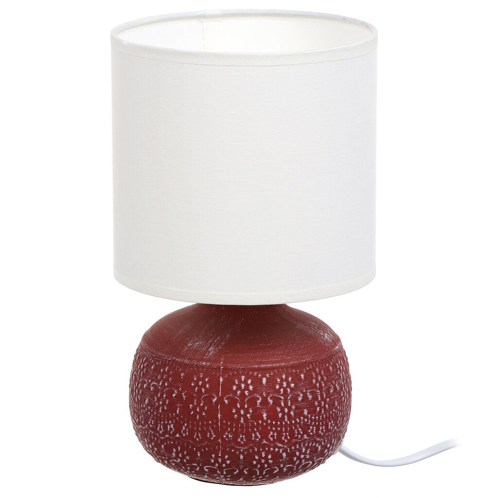 Светильник настольный E14, красный, абажур белый, RL-TL003-5 керосиновая лампа декоративная красный 14х18х27 5 см