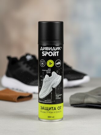 Спрей-пропитка Дивидик, Водоотталкивающая, для кожан и текстиль мат-ов, велюра, 250 мл, бесцвет