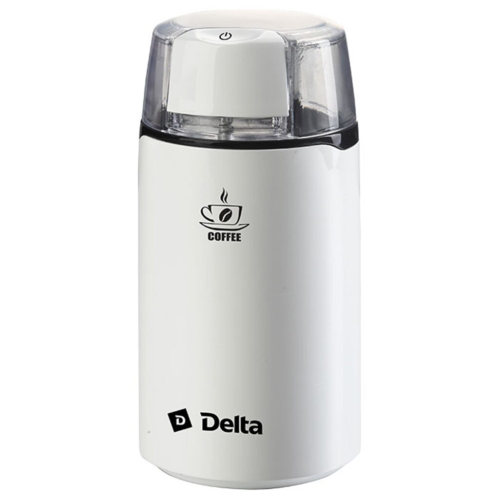 Кофемолка Delta, DL-087К, 250 Вт, 60 г, белая соковыжималка центробежная delta dl 0232