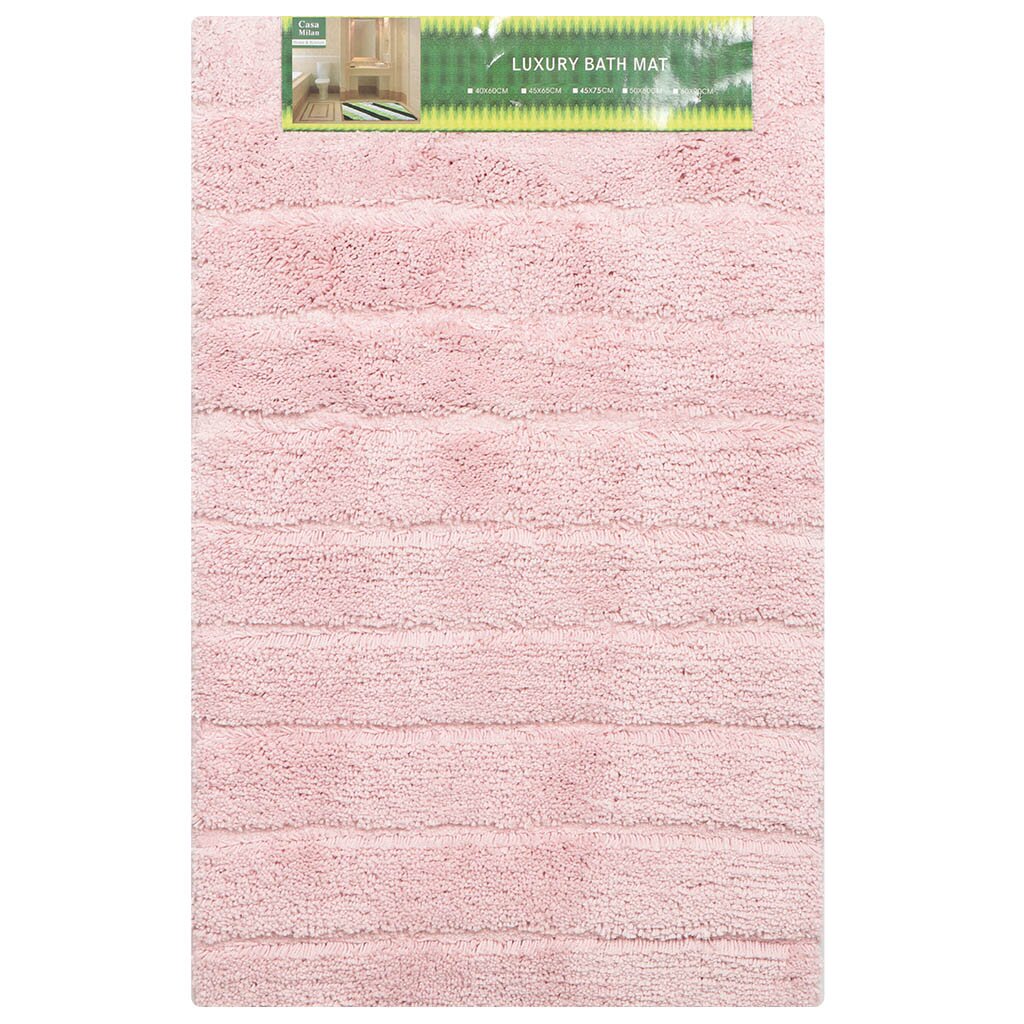 Коврик для ванной, 0.5х0.8 м, полиэстер, розовый, Травка, Y258 коврик для ванной антискользящий 0 37х0 66 м пвх розовый волна y301