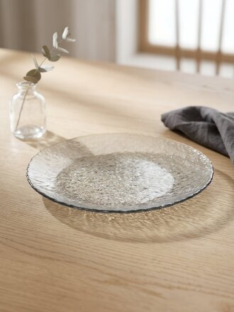 Тарелка обеденная, стекло, 24 см, круглая, Gray Haze, Pasabahce, 10381SLBD