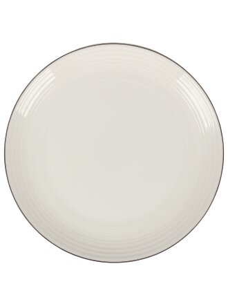 Тарелка обеденная, фарфор, 25 см, круглая, Fiesta, Fioretta, TDP720, белая