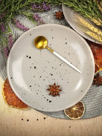 Тарелка десертная, керамика, 19 см, круглая, Латте, Daniks, TC23S003195-L