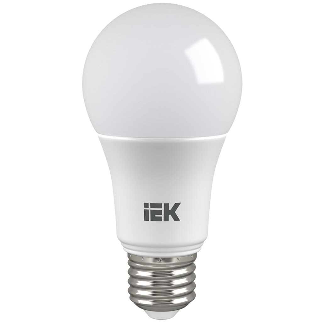 Лампа светодиодная E27, 13 Вт, 75 Вт, 230 В, груша, 6500 К, свет холодный дневной, IEK, A60, LED лампа светодиодная e27 12 вт 100 вт 220 в груша 6500 к свет холодный белый ergolux