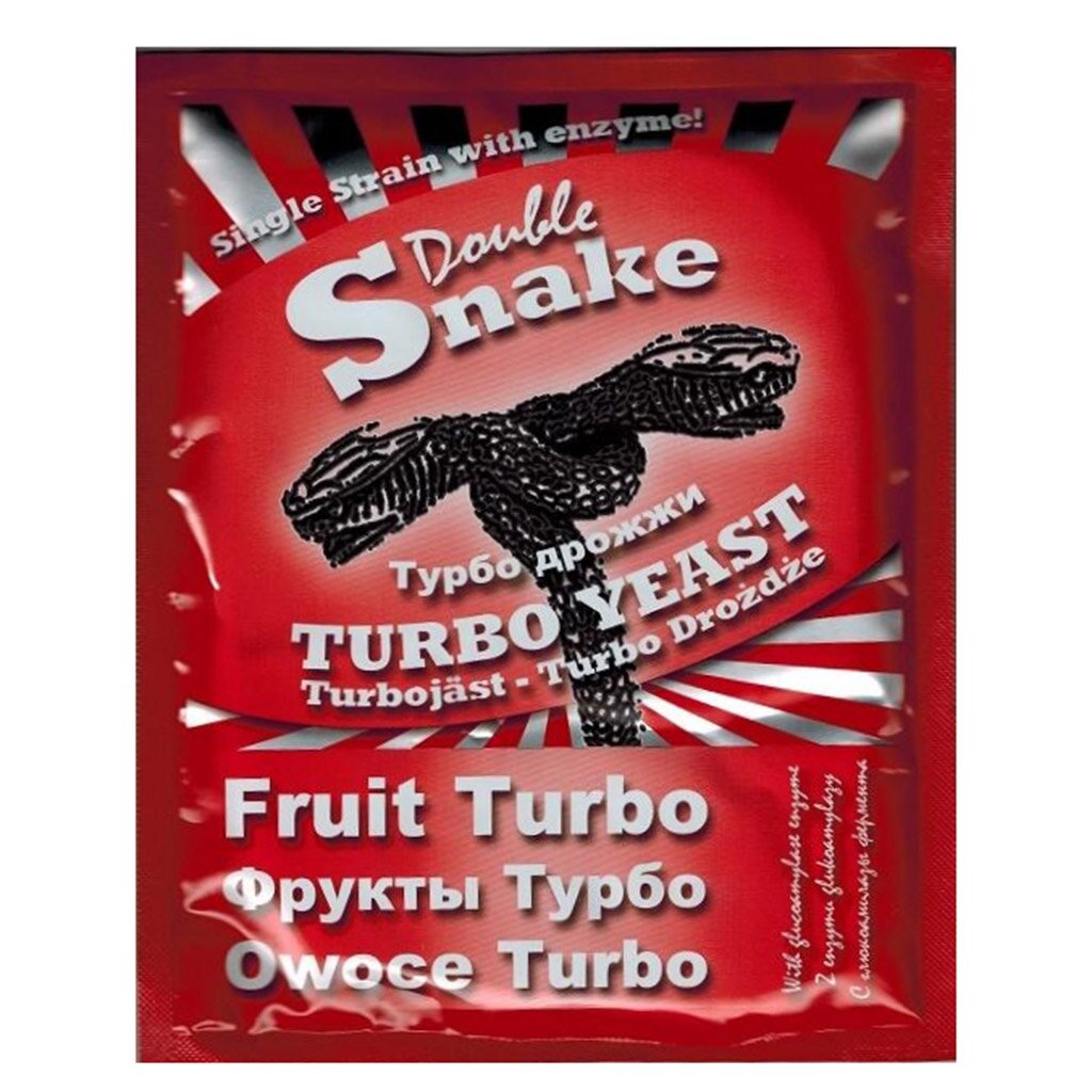 Дрожжи спиртовые DoubleSnake Fruit Turbo, 49 г в Ставрополе: цены, фото,  отзывы - купить в интернет-магазине Порядок.ру