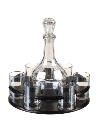 Набор для спиртного 7 предметов, стекло, графин 500 мл, 6 стопок 50 мл, с баром, Glasstar, Радуга, B_O_RN_01_22