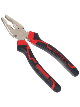 Пассатижи 200 мм, прямые, двухкомпонентный, углеродистая сталь, Bartex, Профи, 11023