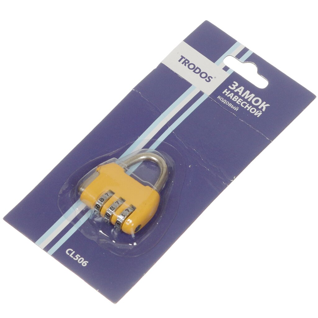 Замок навесной Trodos, CL506, 210146, блистер, кодовый, шт