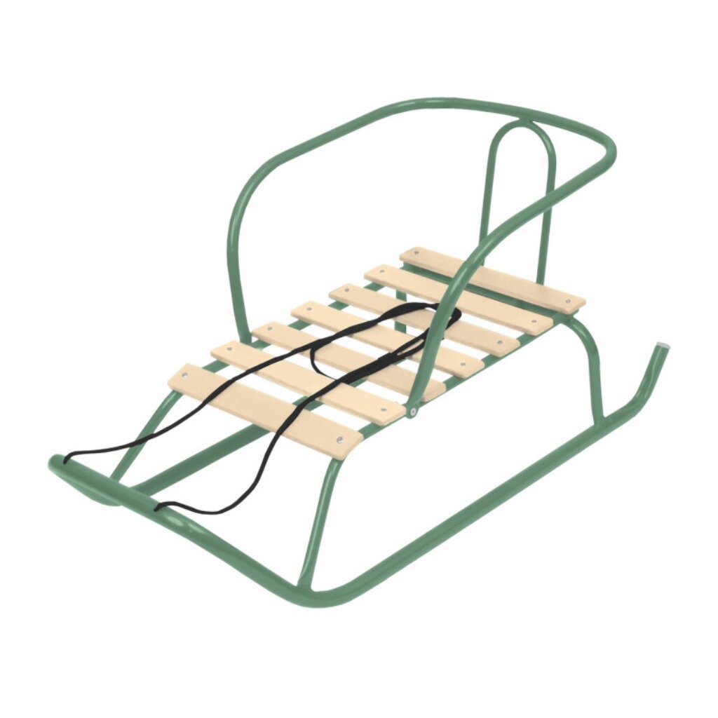 Санки Ветерок, В1/ОЛ, металлическая спинка, 25 кг, оливковые, Nika