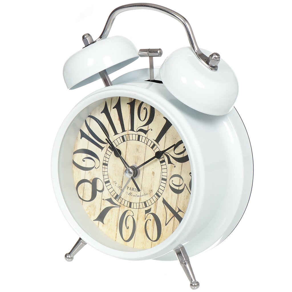 Часы-будильник настольные, 10х14.5 см, металл, стекло, Y083