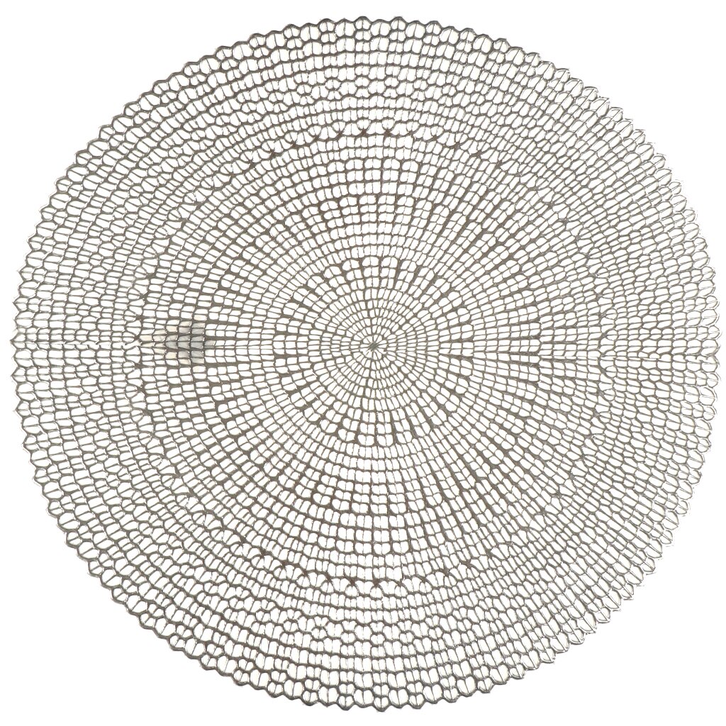 Салфетка декоративная полимер, 40х40 см, круглая, Y4-5456