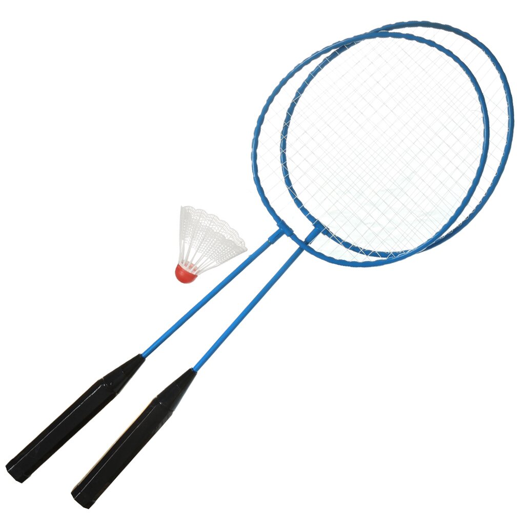 Ракетки Бадминтон 2 ракетки, 1 волан, 2 цвета, сетка, 136-007 1 box бадминтон racket racquet grommets eyelets аксессуары для струнных протекторов