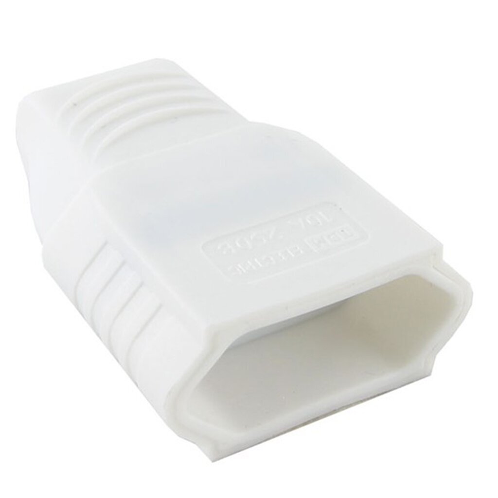 Кабельная розетка 2 полюса, без заземления, 10 А, с защитными шторками, белая, под евровилку CEE 7/16, прямой вывод кабеля, TDM Electric, SQ1806-0091