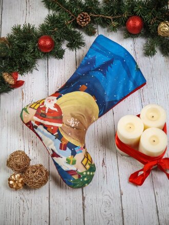 Носок новогодний 43х30 см, Y4-5635