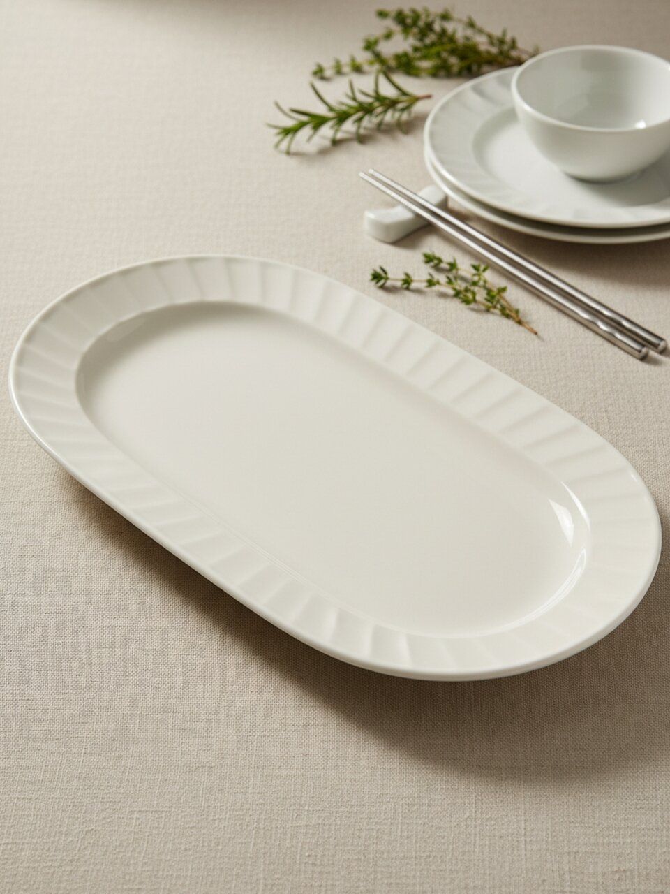 Блюдо фарфор, овальное, 12х21х1.7 см, Диана, Blue bird, BB-OD21-0101