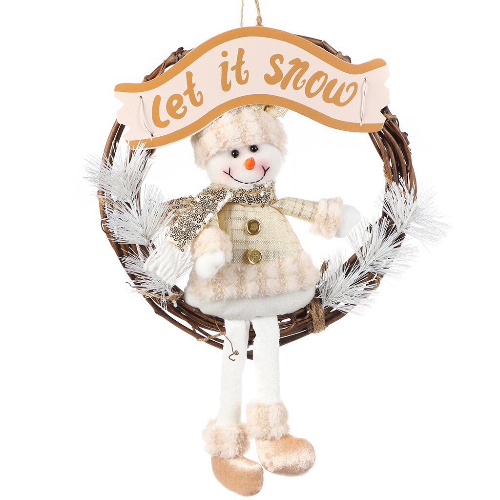 Фигурка декоративная Снеговик, 44.5 см, подвесная, SYGZWWA-37230089 шар мальчик и снеговик ку 65 214130 коломеев 6 5x7 см
