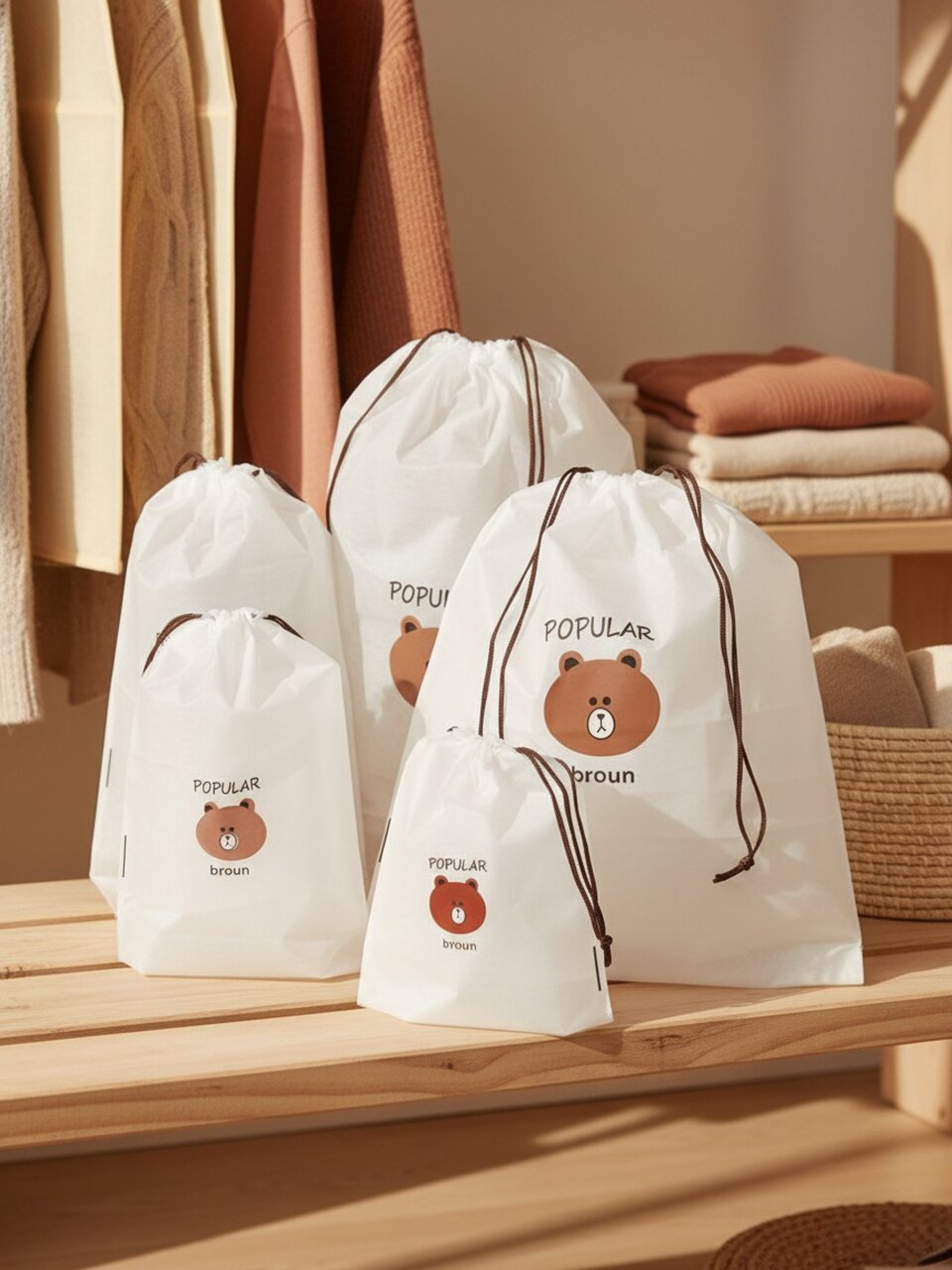 Набор чехлов без кармана, для хранения, 3 шт, 16х20, 20х30, 30х40 см, A080097