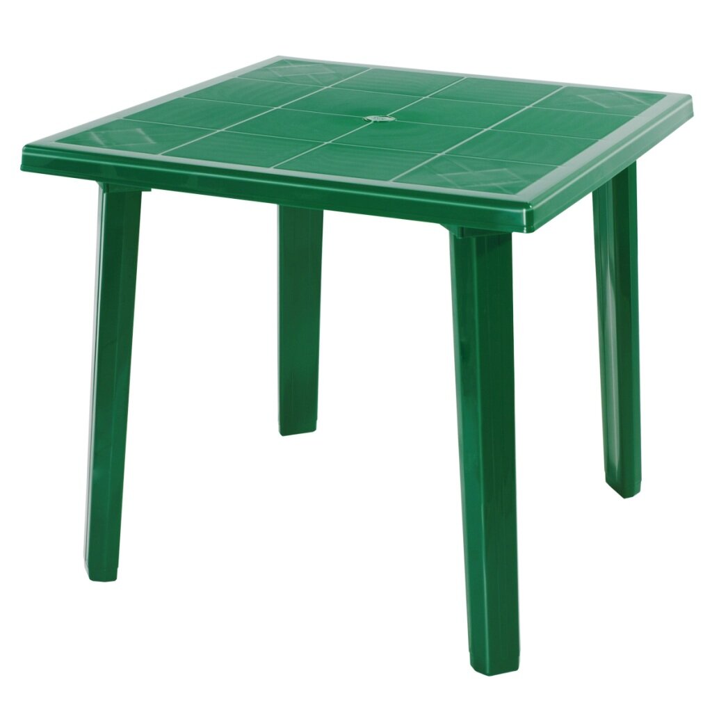 Стол пластик, Эльфпласт, Верона, 80х80х72 см, квадратный, пластиковая столешница, зеленый, 268