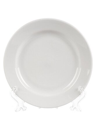 Тарелка десертная, фарфор, 17.5 см, круглая, Гладкий край Белая, Дулевский фарфор, 037052