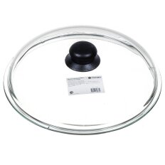 Крышка для посуды стекло, 26 см, Daniks, кнопка пластик, HSD26H