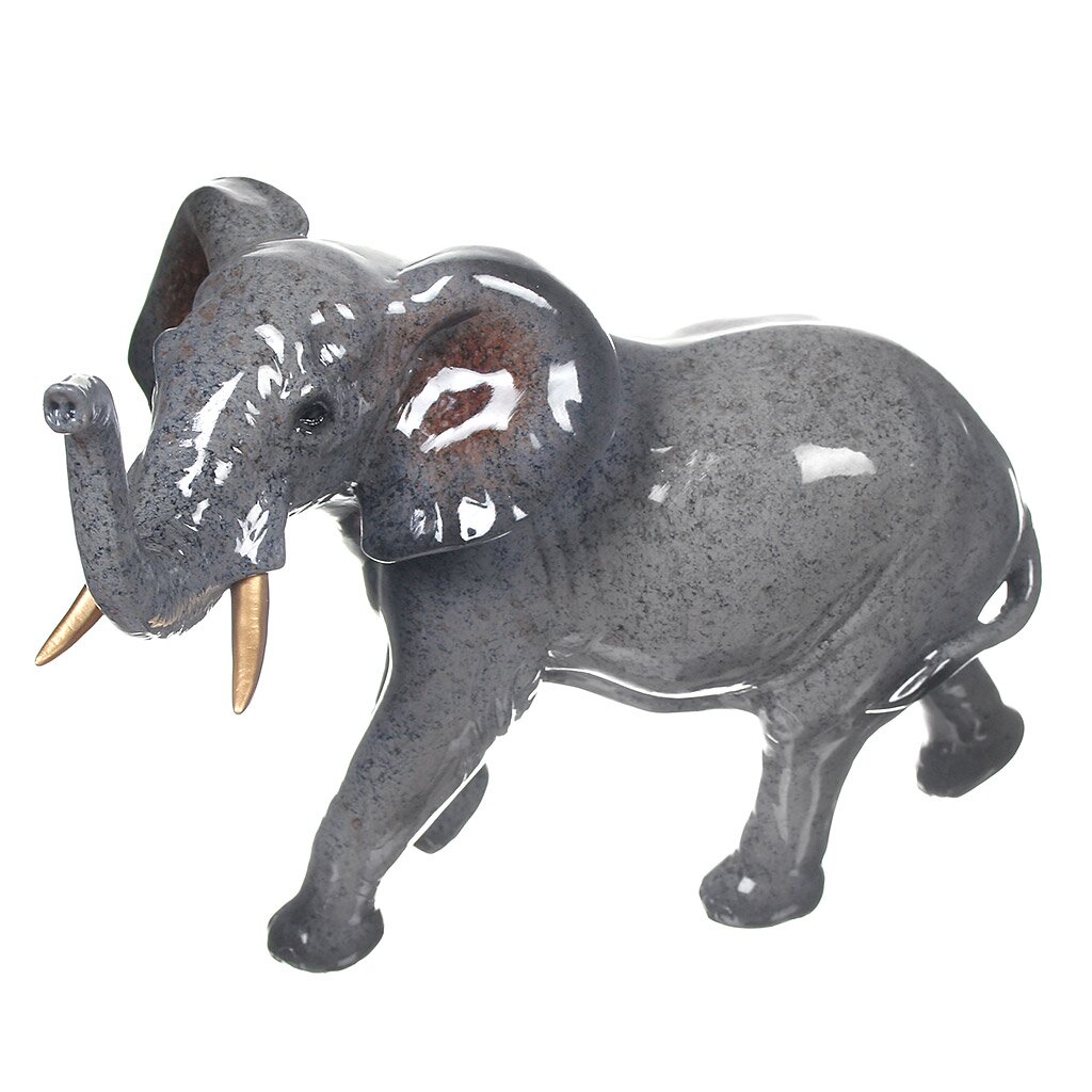 Фигурка декоративная Серый слон, 20.5х11х17 см, 3400119