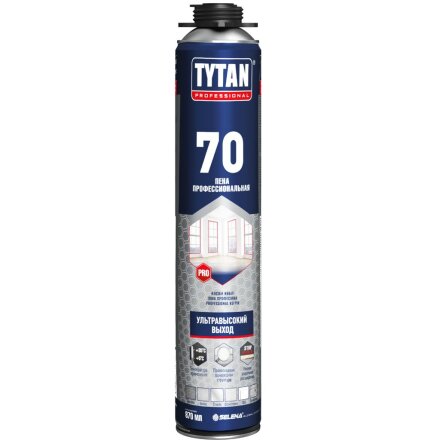 Пена монтажная Tytan, 70, профессиональная, 55 л, 870 мл, летняя, 15577