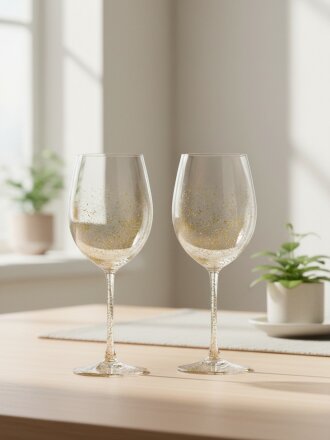 Бокал для вина, 560 мл, стекло, 2 шт, Lefard, Sparkles, 685-124