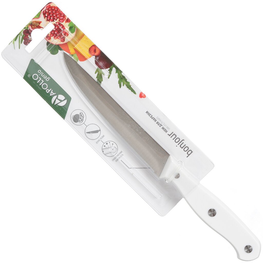 Нож кухонный стальной Apollo Genio Bonjour BNR-06 универсальный, 11.5 см