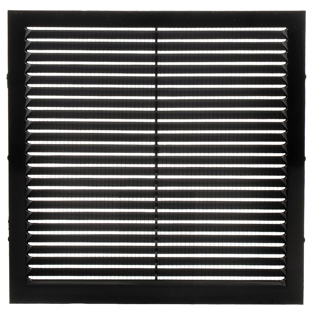 Решетка вентиляционная пластик, вытяжная, 230х230 мм, с сеткой, черная, Viento lei расчёска вентиляционная