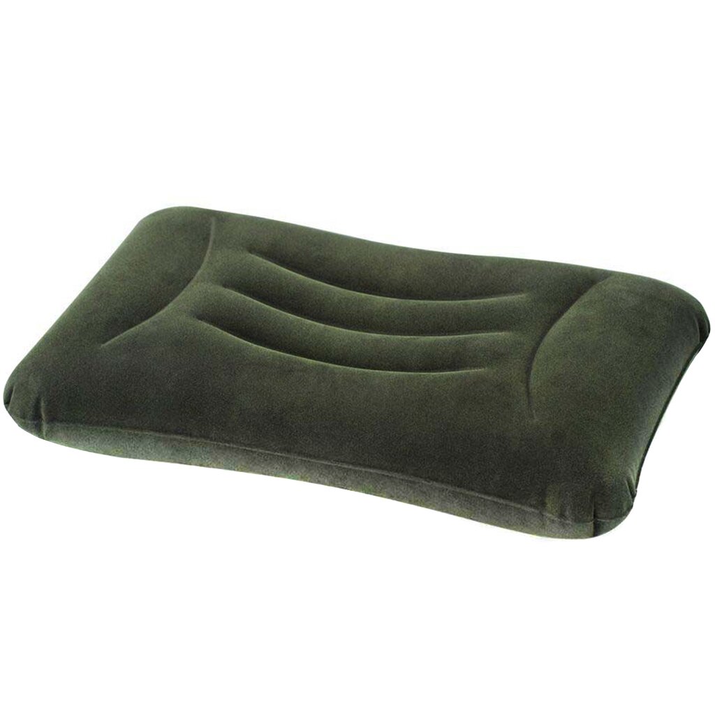 Подушка надувная для кемпинга, Intex, 58х36х13 см, зеленая, 68670
