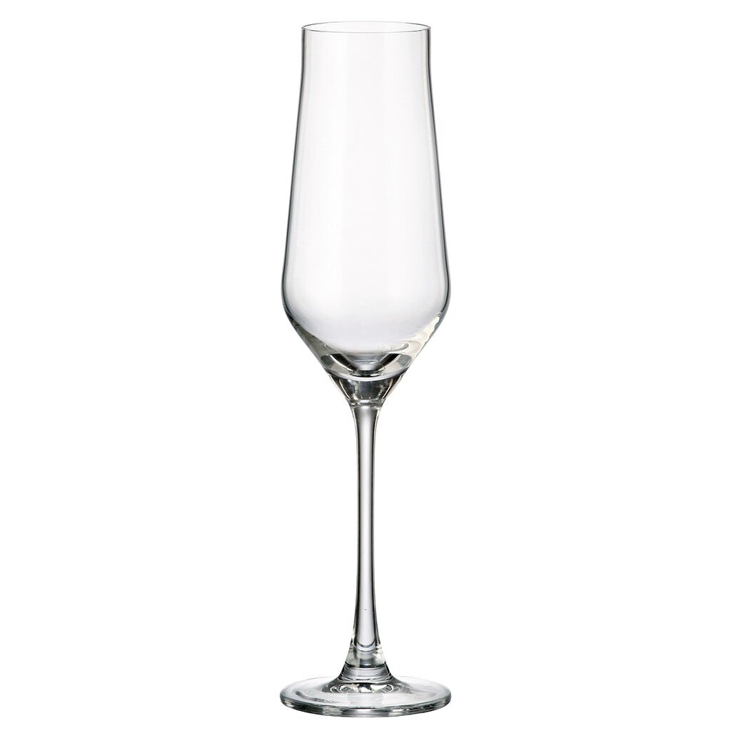 Бокал для шампанского, 220 мл, стекло, 6 шт, Bohemia, ALCA/OGO, 1SI12/220 бокал стеклянный для шампанского magistro дарио 180 мл 5×27 5 см прозрачный