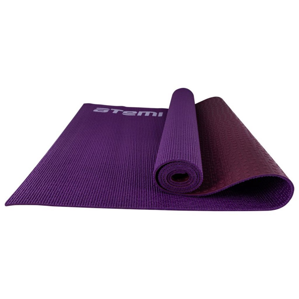 Коврик для йоги и фитнеса Atemi, AYM01DB, ПВХ, 173x61x0,6 см, двусторонний, фиолетовый, 00000136062