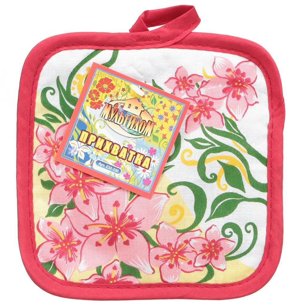 т Прихватка кух 15*15см Полевые цветы 6диз Z22-220