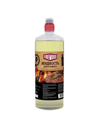 Жидкость для розжига 1 л, парафин, Firewood, 112715