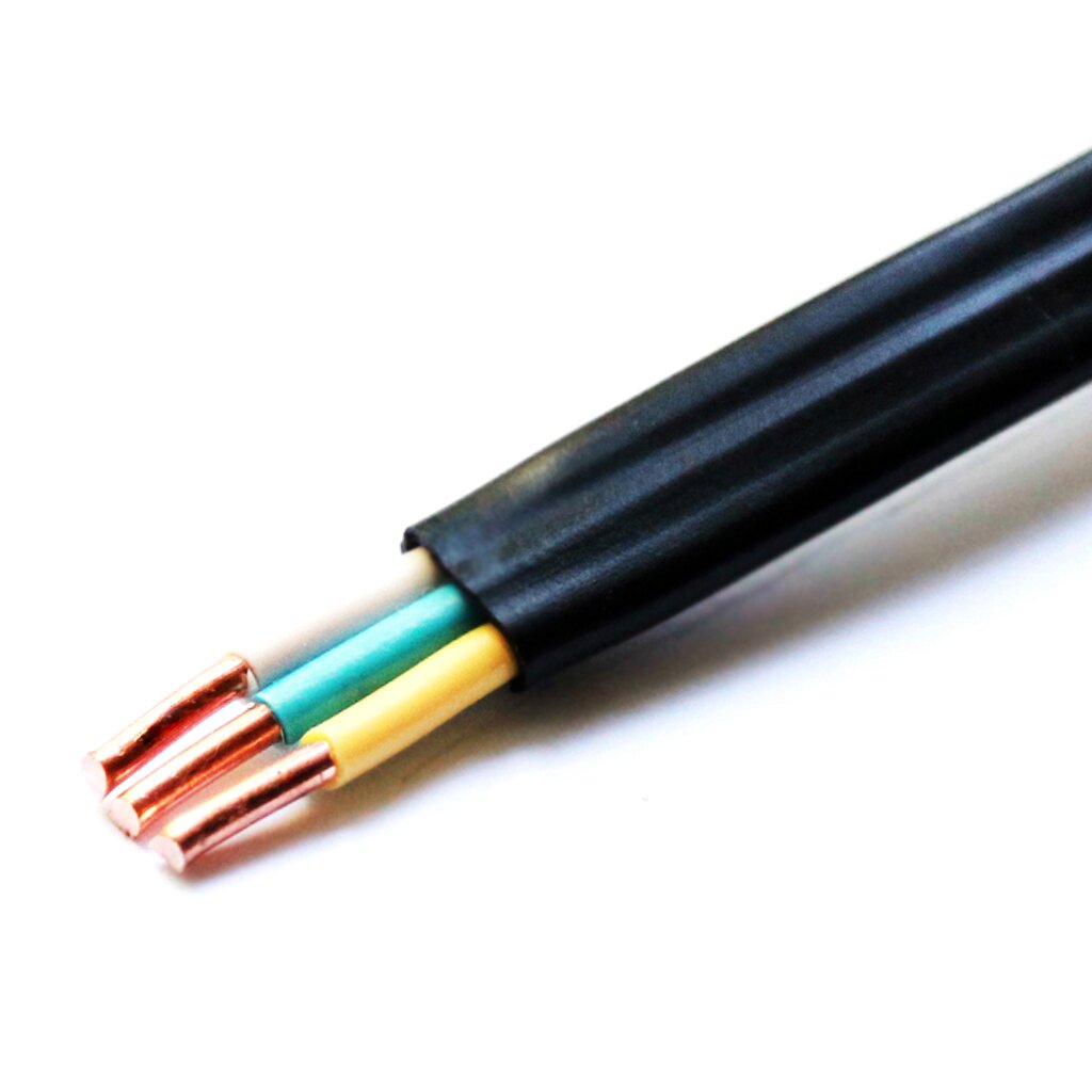 Провод ВВГп нг LS (A), 3х2.5 мм², 100 м, силовой, негорючий, ГОСТ, ККЗ кабель твердый плоский негорючий малодымный промэл ввгп нг а ls 2х1 5 20 м гост