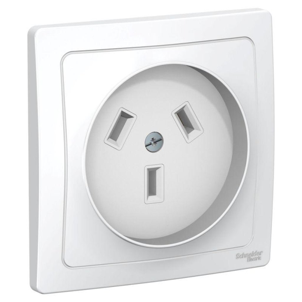 Розетка 1-м СП Blanca 32А IP20 250В 2P+N бел. SchE BLNSR003231