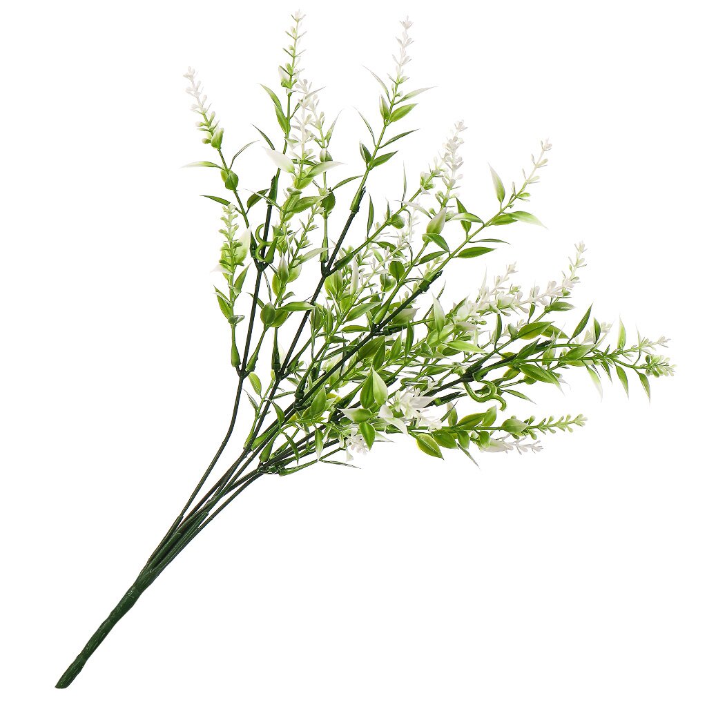 Цветок искусственный декоративный Ветвь, 35 см, белый, Y4-7952 цветок искусственный декоративный ветвь с цветами 90 см белый y4 7919