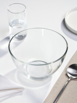 Салатник стекло, круглый, 19х11.5 см, Гладкий, ОСЗ, 07с1326