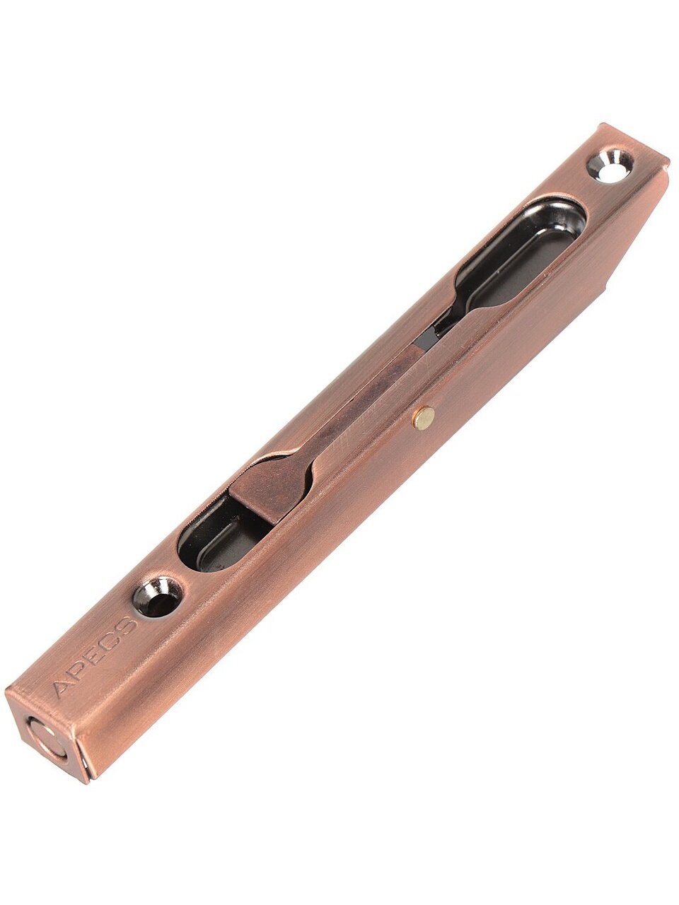 Шпингалет торцевой, ригель круглый, Apecs, 140 мм, FB-01-140-AC, 16287, медь