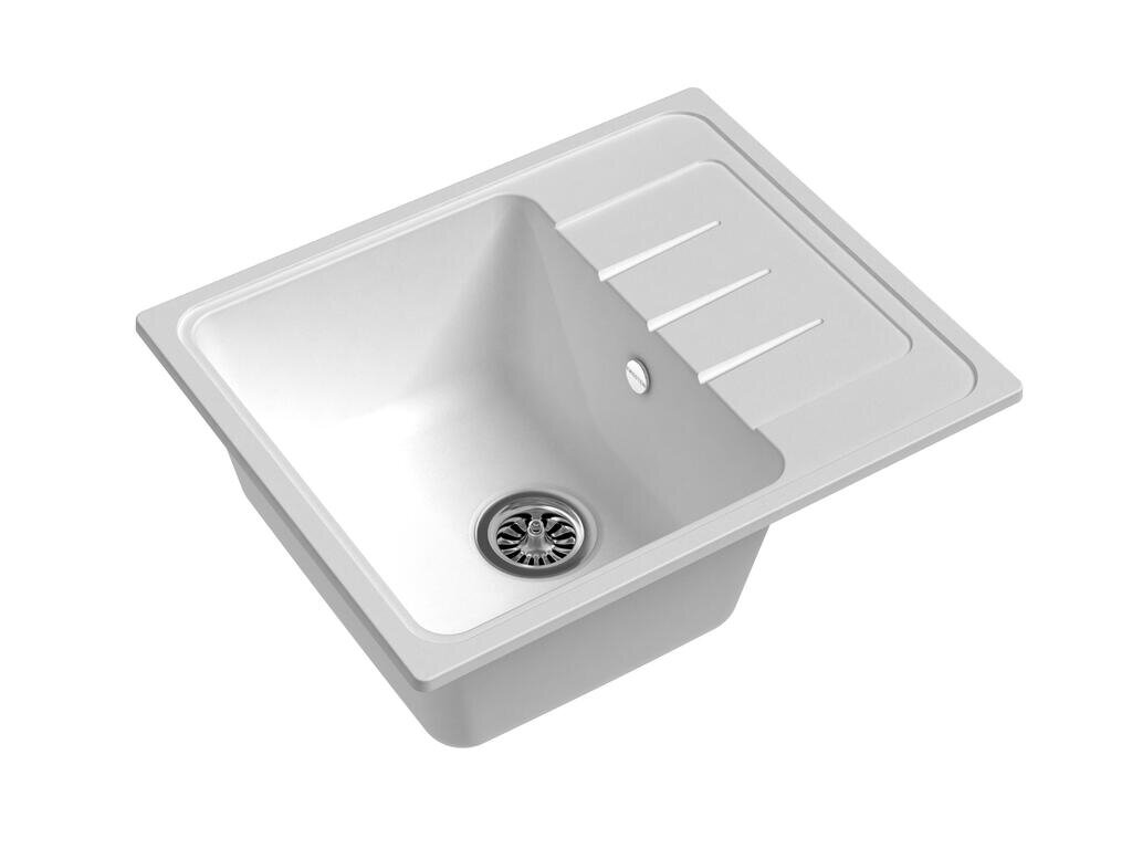 Мойка кварц Elegant 45F 1-чаша + крыло 580*480мм иней, EWIGSTEIN