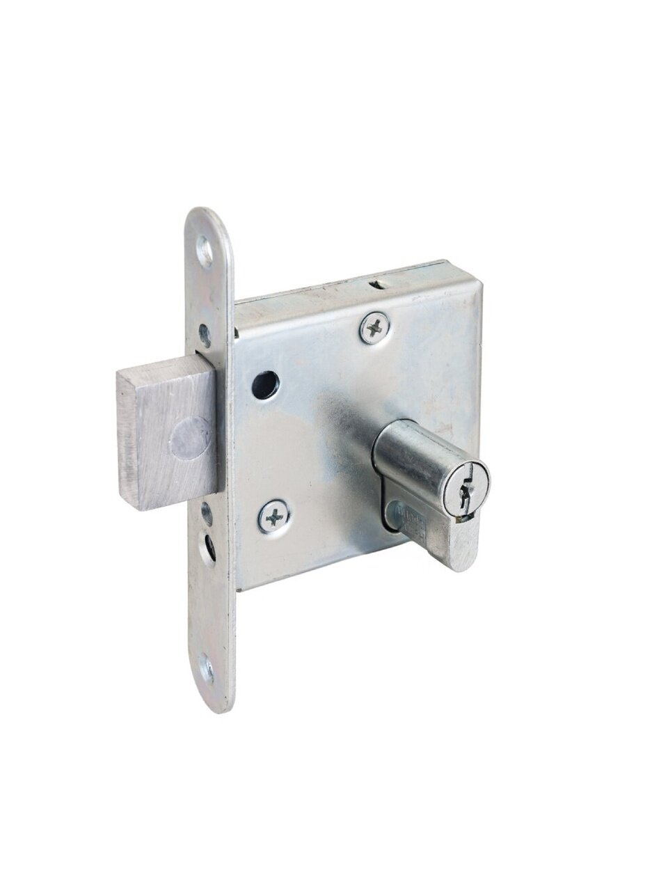 Замок врезной Абсолют, ЗВ1-203163, БП-00013410, без ручки, цилиндровый, 4 ключа, хром