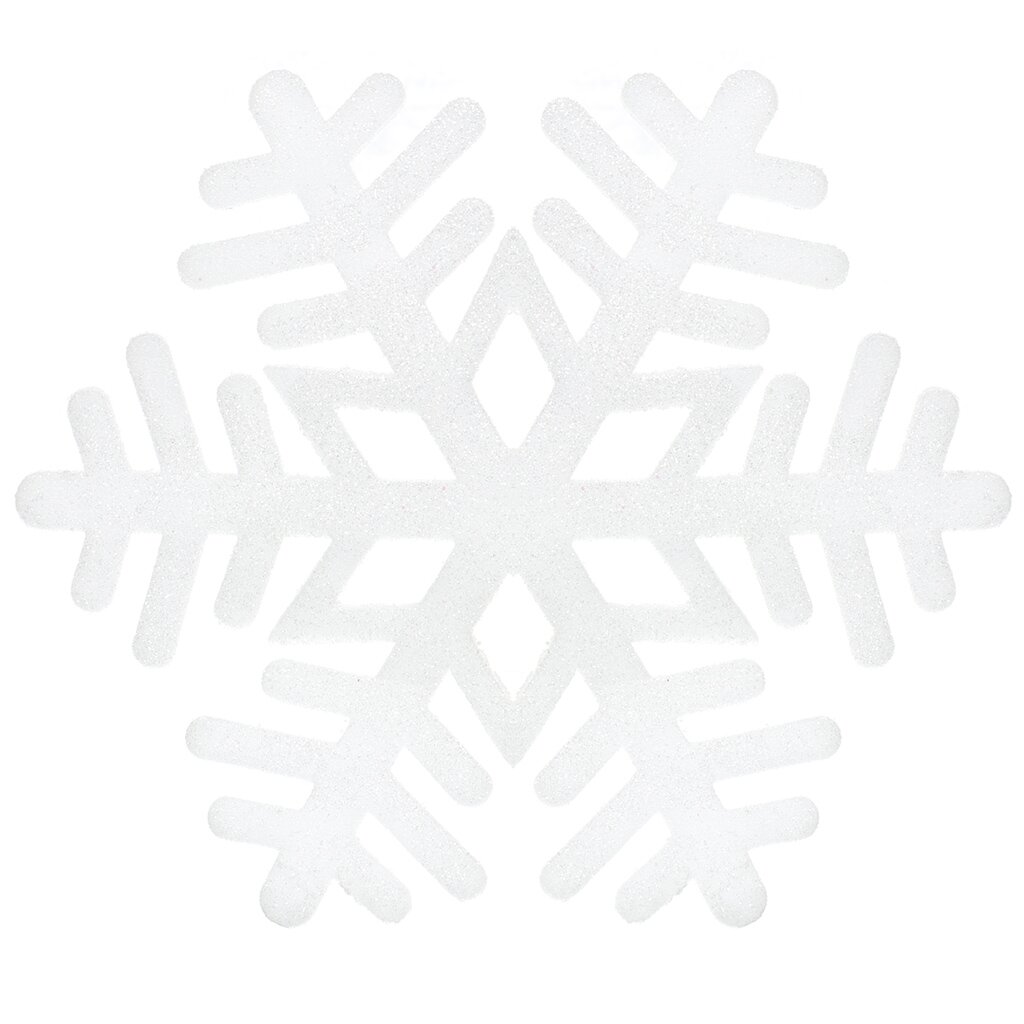 Елочное украшение Снежинка, белое, 30 см, пластик, SYXH18-040