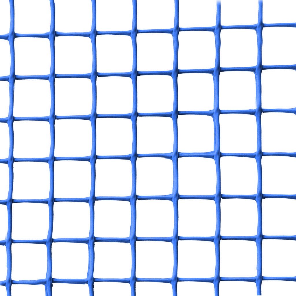 Сетка садовая пластмасса, ячейка 15 х 15 мм, квадратная, 100х2000 см, голубая, Эконом