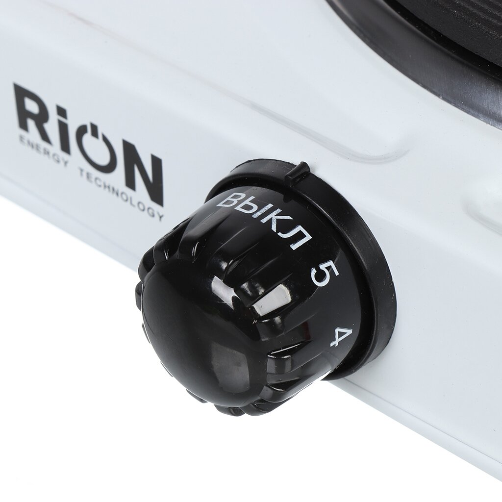 Плита электрическая Rion, 1000 Вт, 1 конфорка, диск, эмаль, механическая, переключатель поворотный, белая